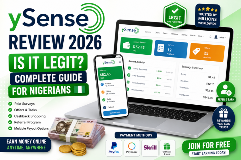 ySense Review (2026): Is It Legit? Can Nigerians Really Earn Money?