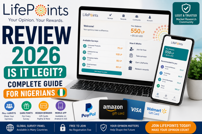 LifePoints Review (2026): Is It Legit? Can Nigerians Earn Money with LifePoints? LifePoints Review (2026): Is It Legit? Can Nigerians Earn Money with LifePoints?
