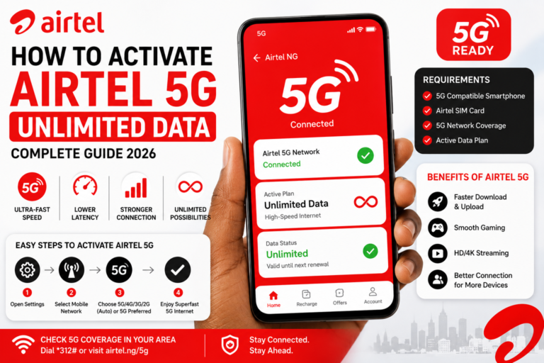 How to Activate Airtel 5G Unlimited Data: Complete Setup Guide (2026) How to Activate Airtel 5G Unlimited Data: Complete Setup Guide (2026)