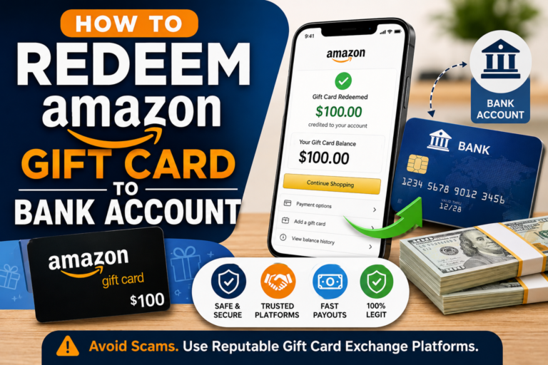 How to Redeem an Amazon Gift Card to a Bank Account (Safe & Legal Guide) How to Redeem an Amazon Gift Card to a Bank Account (Safe & Legal Guide)