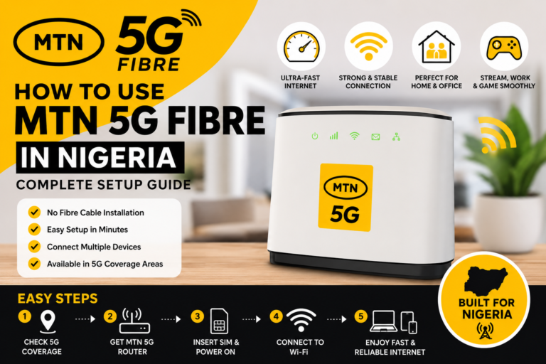 How to Use MTN 5G Fibre in Nigeria: Complete Setup Guide (2026) How to Use MTN 5G Fibre in Nigeria: Complete Setup Guide (2026)