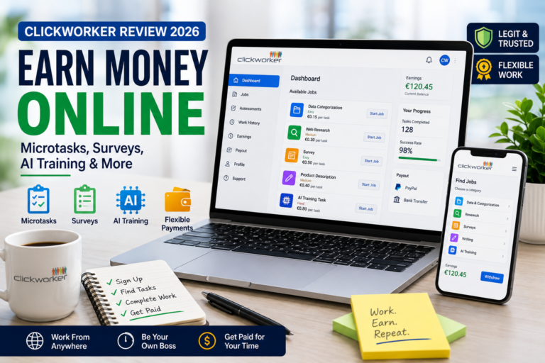 Clickworker Review (2026): Is It Legit, Worth Joining and How Much Can You Earn